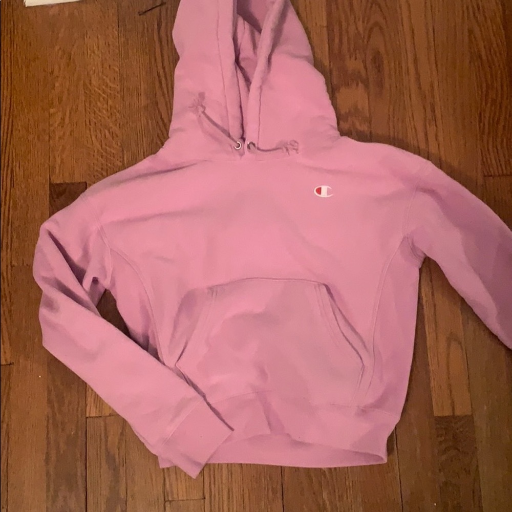 purple champion hoodie